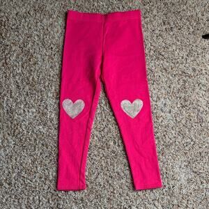 NWT Isaac Mizrahi Pink Heart Kids Leggings Size 7/8 Valentine’s Day